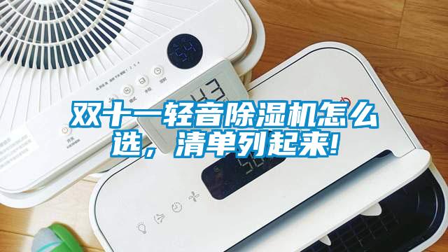 雙十一輕音除濕機(jī)怎么選，清單列起來!