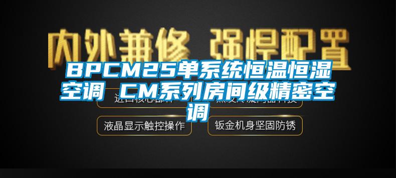 BPCM25單系統(tǒng)恒溫恒濕空調 CM系列房間級精密空調