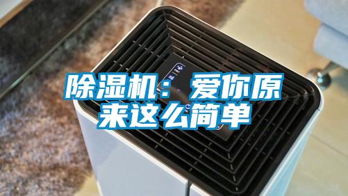 除濕機：愛你原來這么簡單