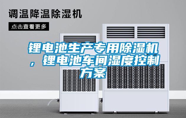 鋰電池生產(chǎn)專用除濕機(jī)，鋰電池車間濕度控制方案