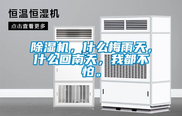 除濕機，什么梅雨天，什么回南天，我都不怕。